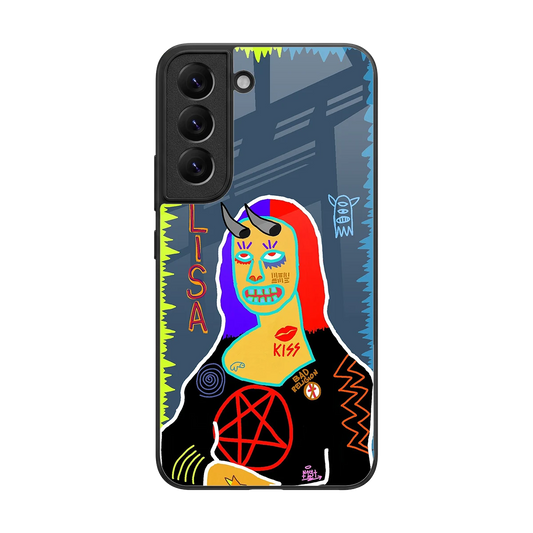 Rebel Lisa back phone cover | glass case for samsung galaxy s22
