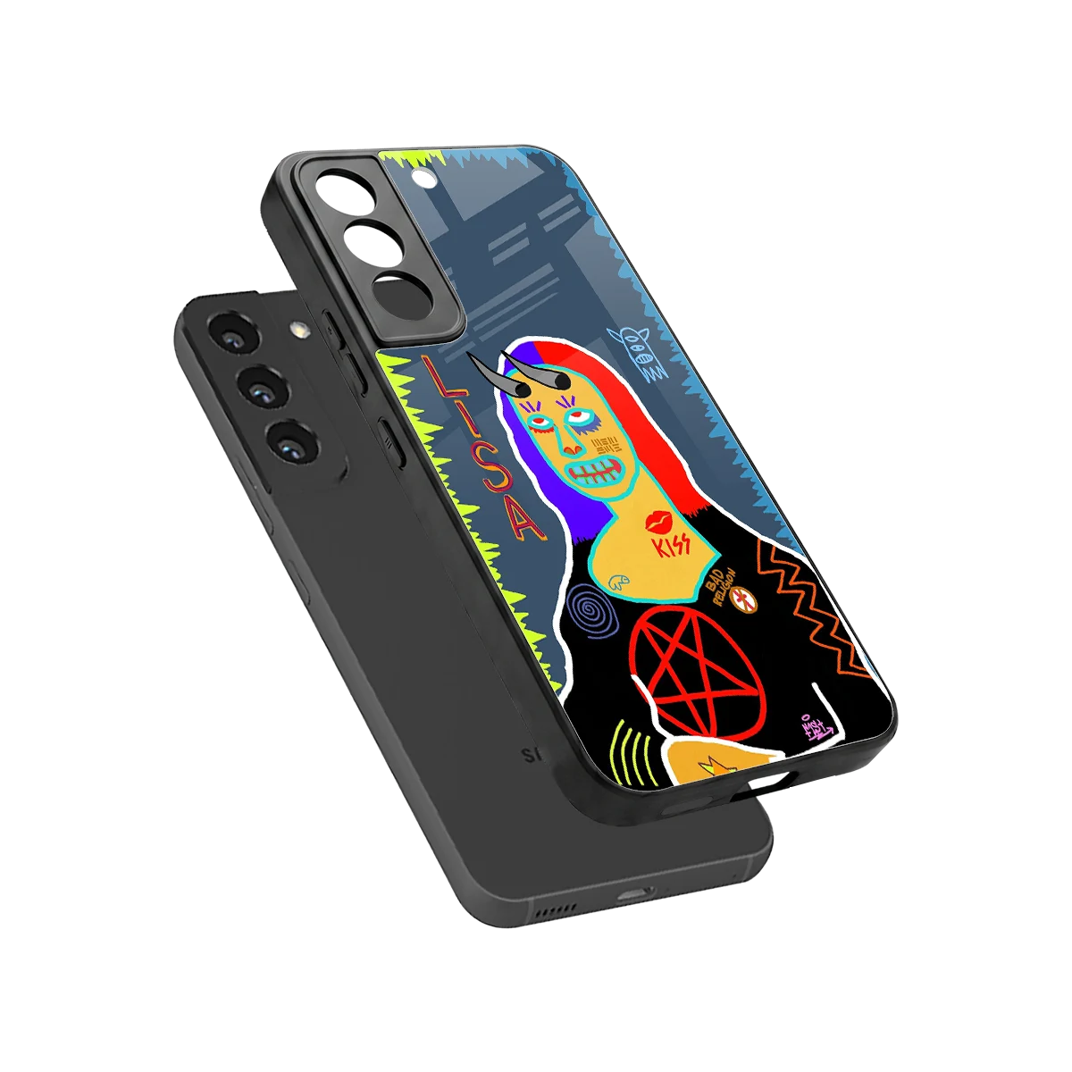 Rebel Lisa sleek samsung galaxy s22 cover with tempered glass back and TPU edges