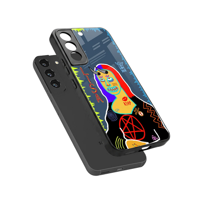 Rebel Lisa sleek samsung galaxy s22 cover with tempered glass back and TPU edges