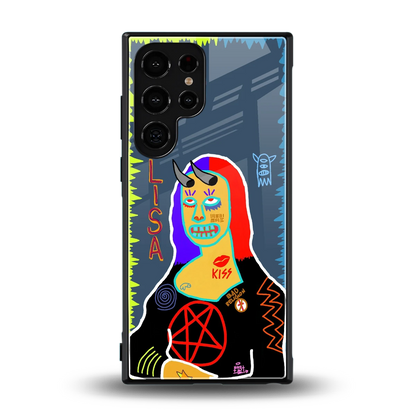 Rebel Lisa back phone cover | glass case for samsung galaxy s23 ultra