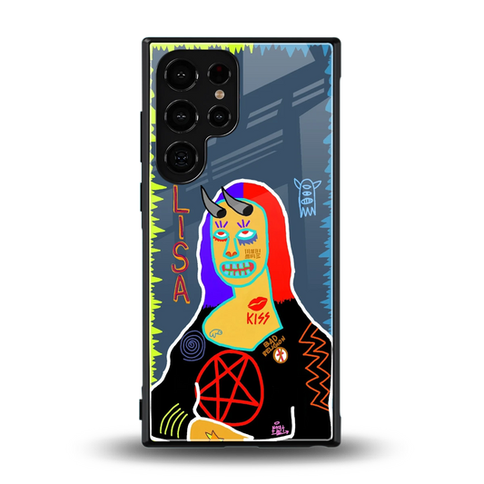 Rebel Lisa back phone cover | glass case for samsung galaxy s23 ultra