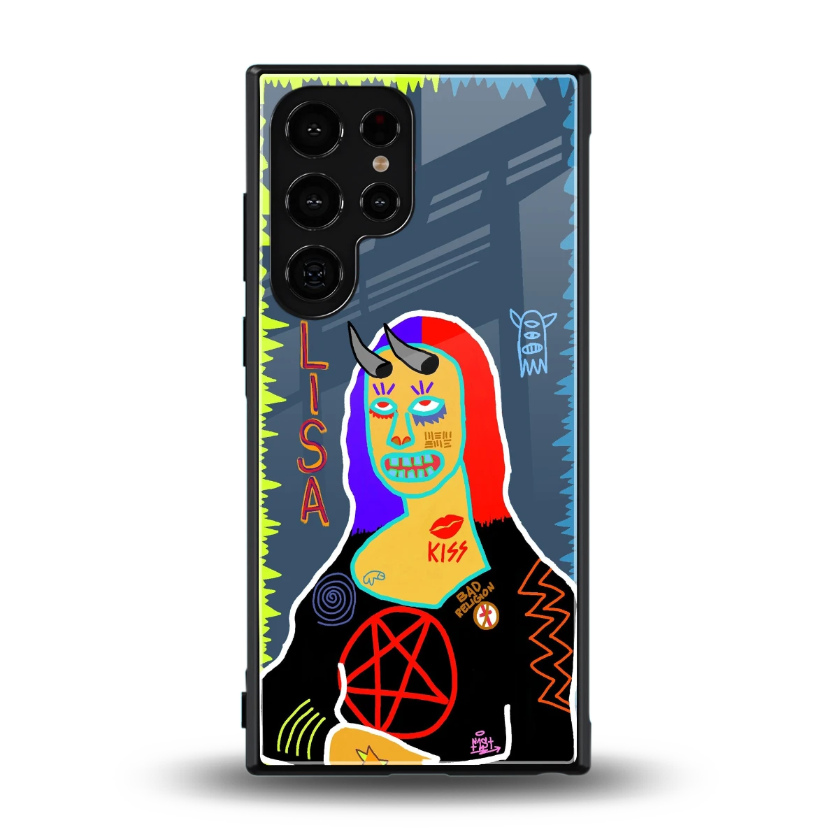 Rebel Lisa back phone cover | glass case for samsung galaxy s24 ultra