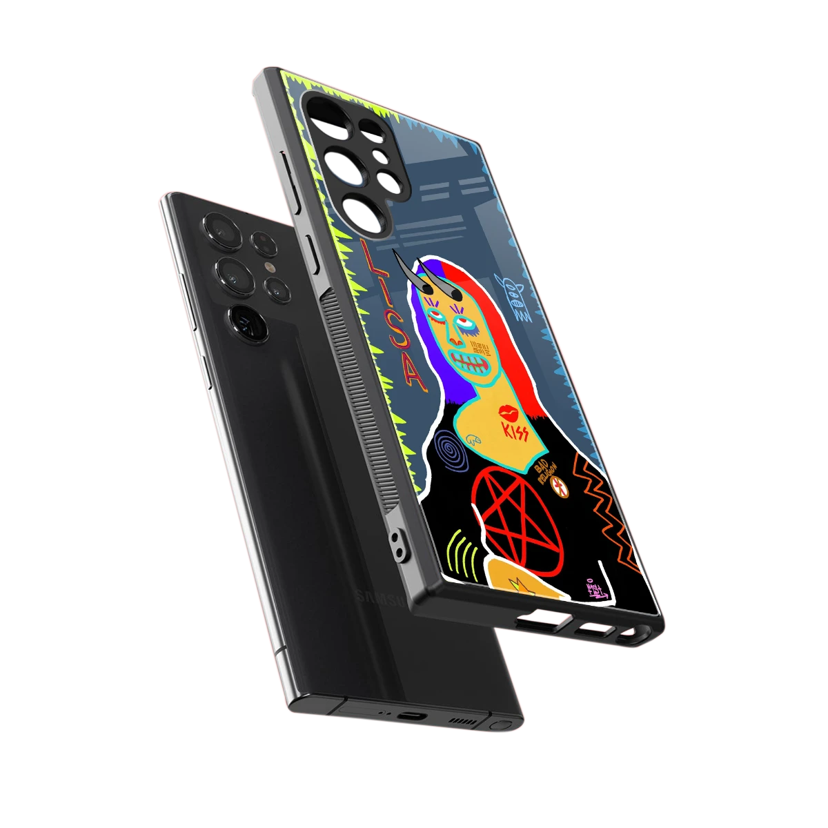 Rebel Lisa sleek samsung galaxy s24 ultra cover with tempered glass back and TPU edges