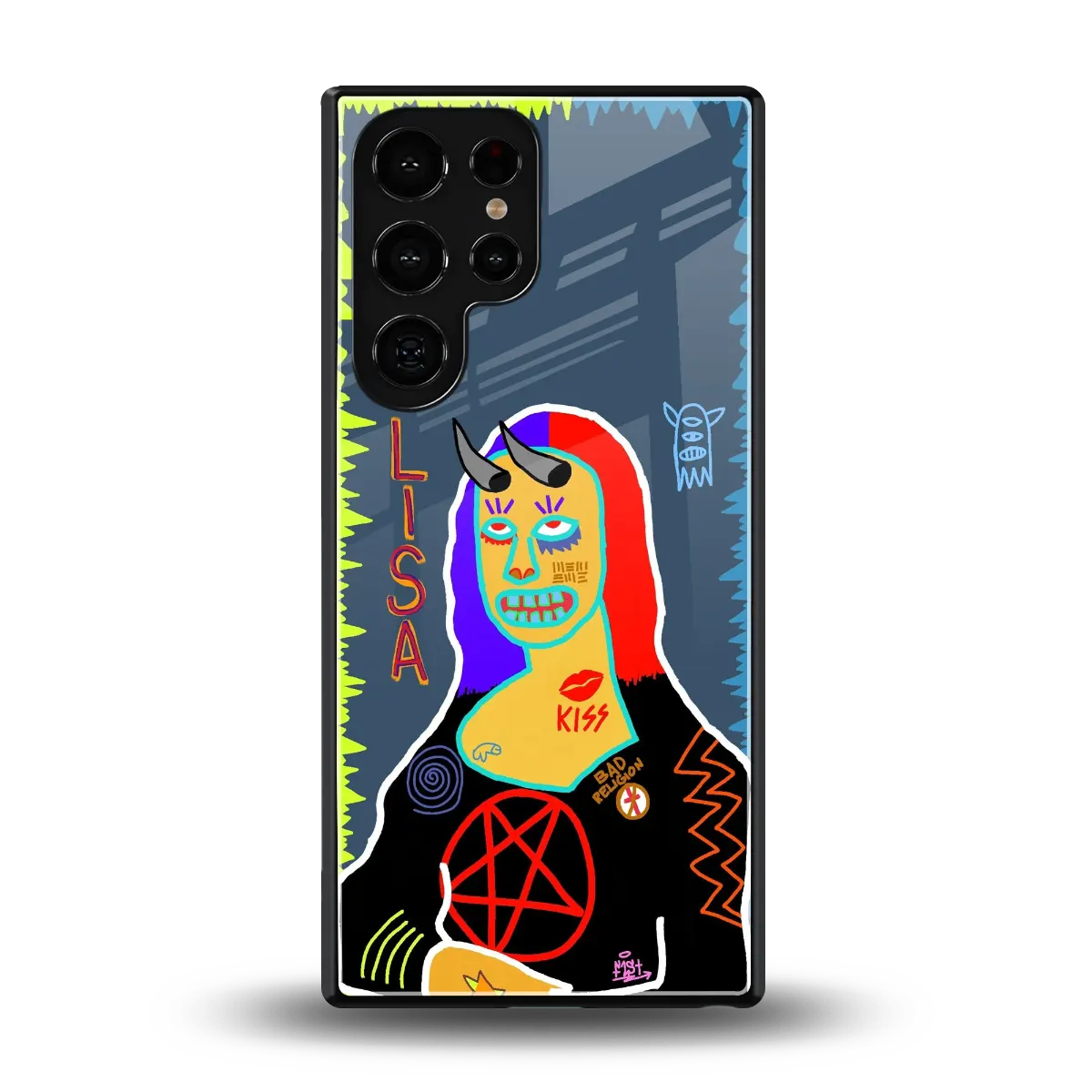 Rebel Lisa back phone cover | glass case for samsung galaxy s25 ultra