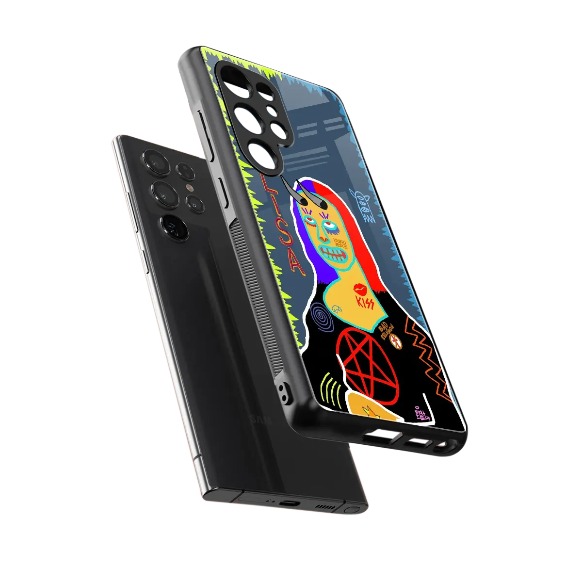Rebel Lisa sleek samsung galaxy s25 ultra cover with tempered glass back and TPU edges
