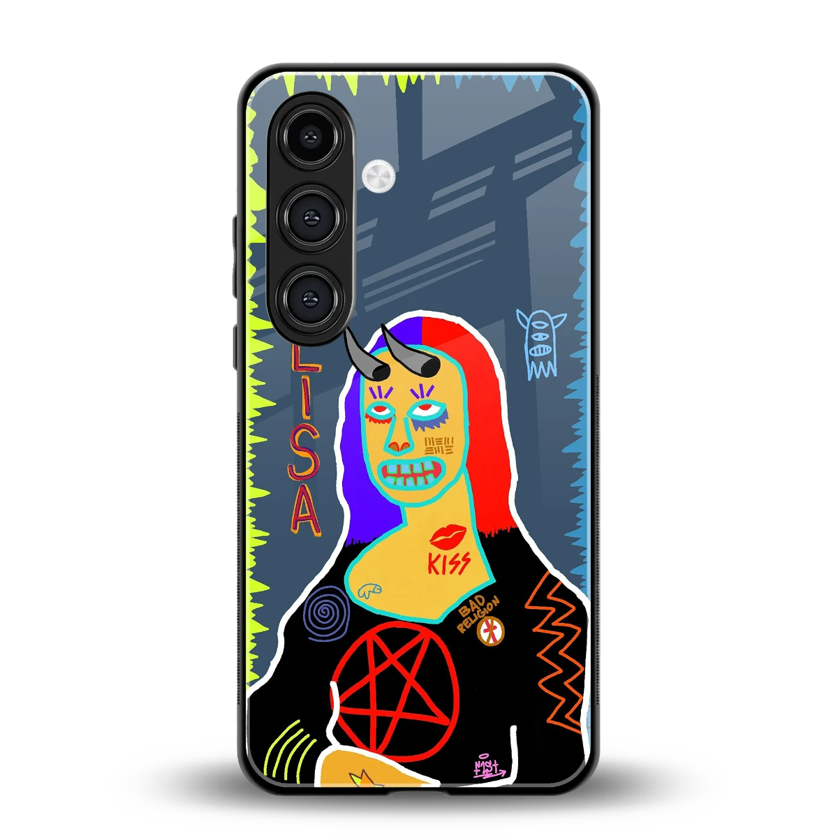 Rebel Lisa back phone cover | glass case for samsung galaxy s23 plus
