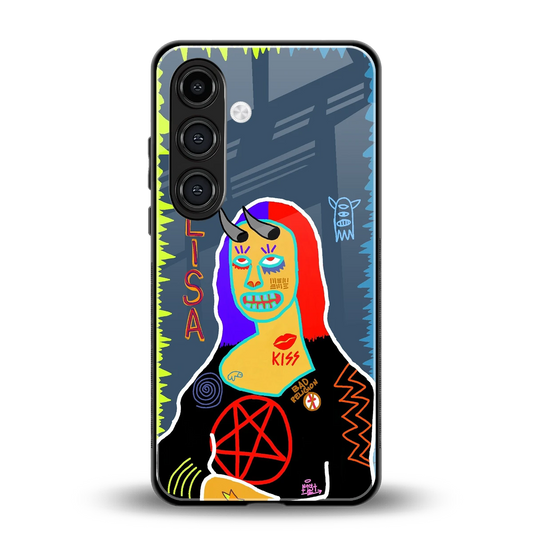 Rebel Lisa back phone cover | glass case for samsung galaxy s24 fe