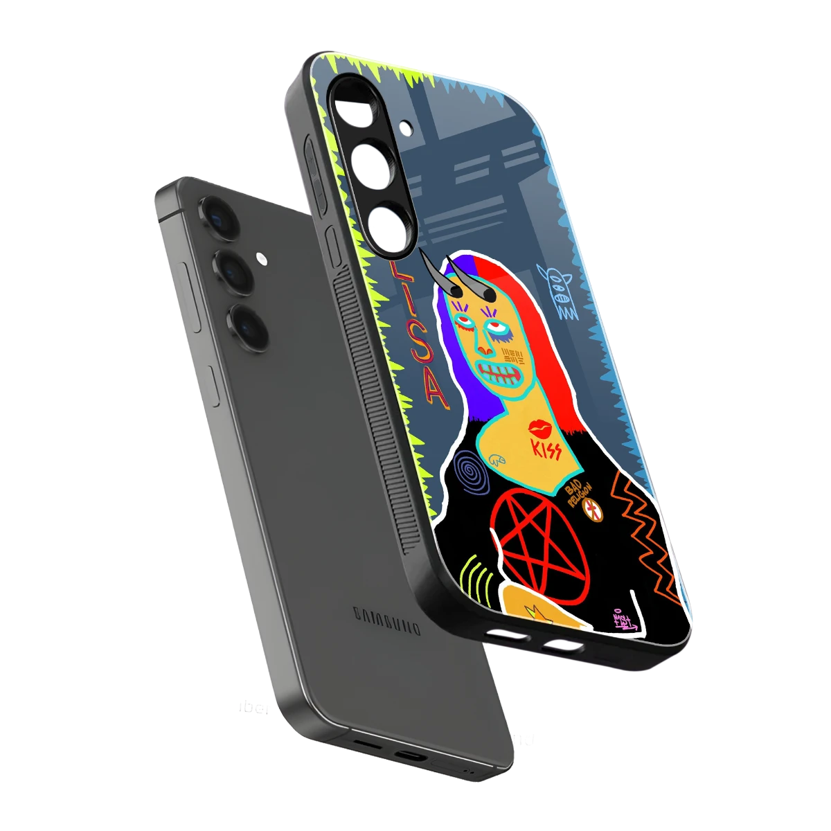 Rebel Lisa sleek samsung galaxy s24 cover with tempered glass back and TPU edges