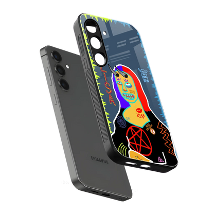 Rebel Lisa sleek samsung galaxy s24 cover with tempered glass back and TPU edges