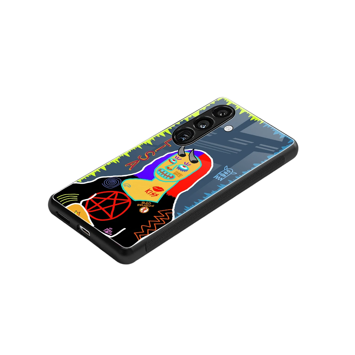 Rebel Lisa stylish phone case for samsung galaxy s25 fe | glossy glass and slim fit