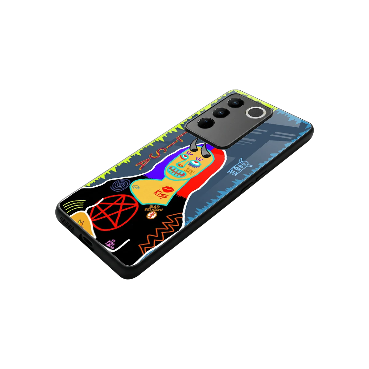 Rebel Lisa stylish phone case for vivo v27 5g | glossy glass and slim fit