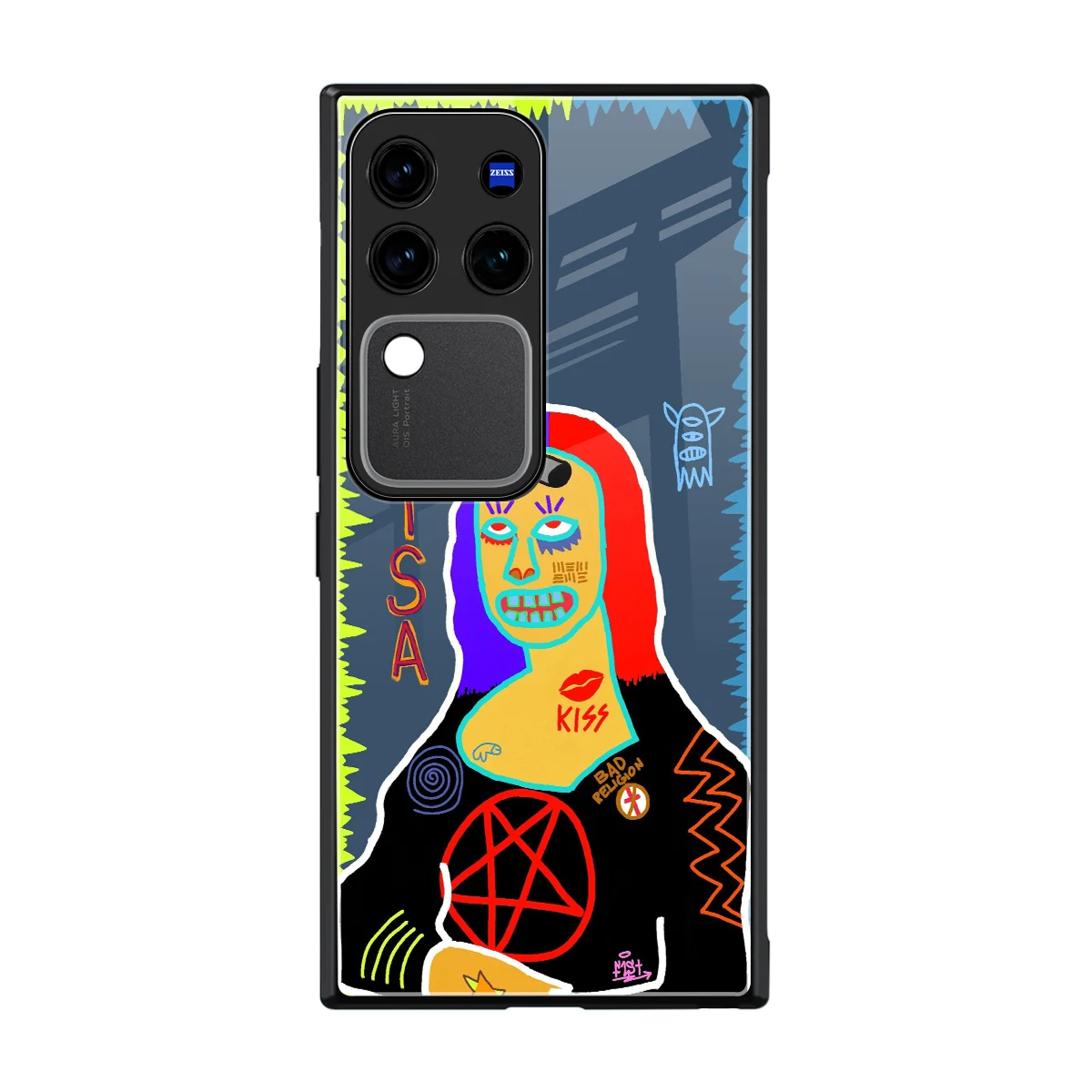 Rebel Lisa back phone cover | glass case forvivo v30 pro