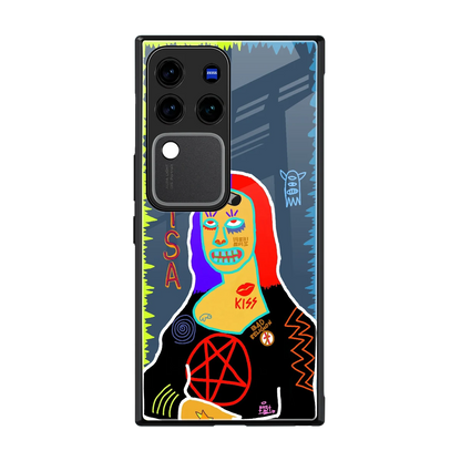 Rebel Lisa back phone cover | glass case forvivo v30 pro