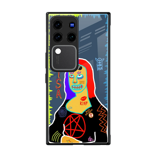 Rebel Lisa back phone cover | glass case forvivo v30 pro