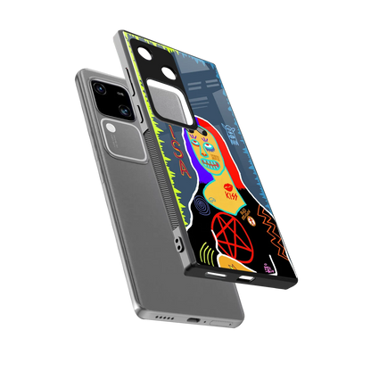 Rebel Lisa sleek vivo v30 cover with tempered glass back and TPU edges