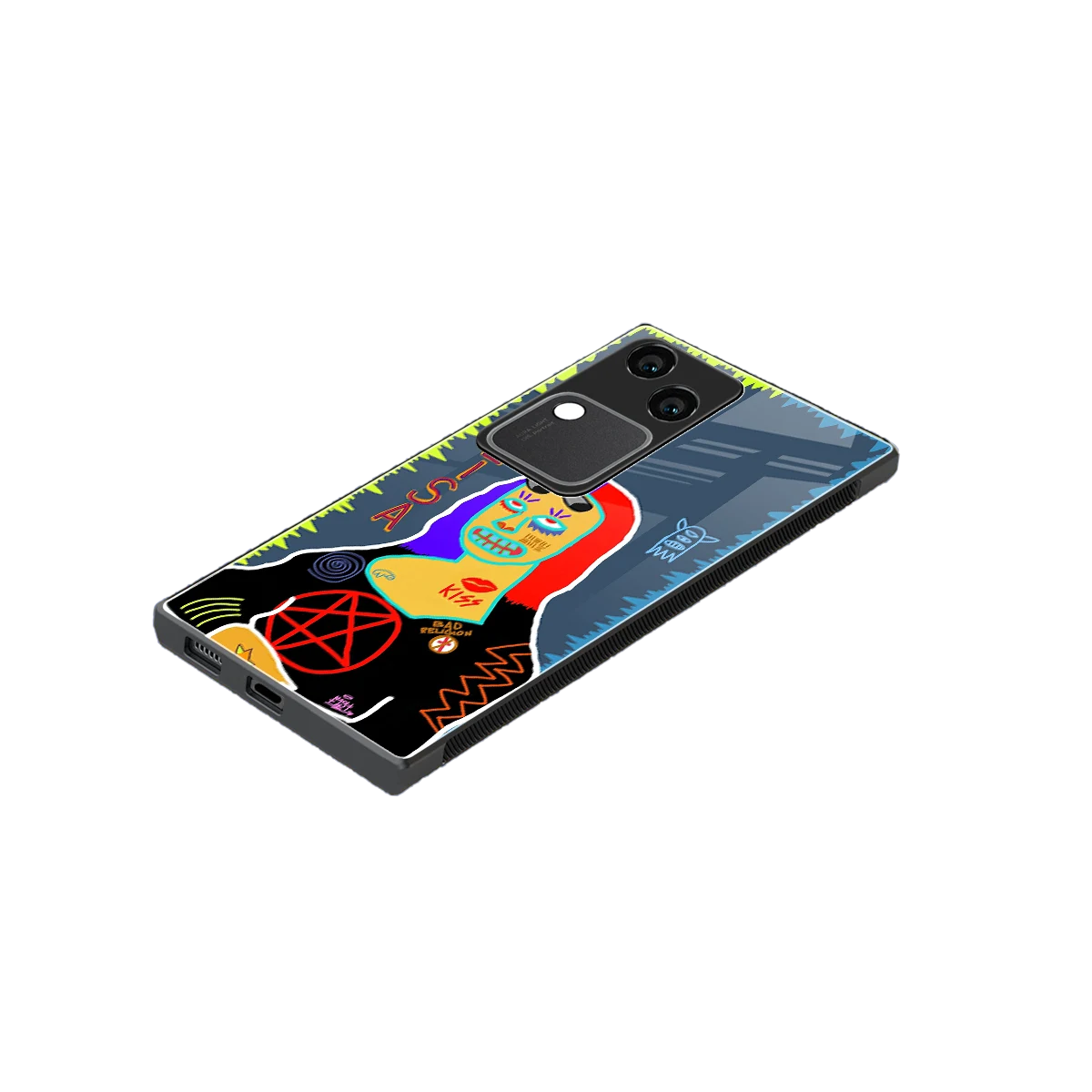 Rebel Lisa stylish phone case for vivo v30 | glossy glass and slim fit
