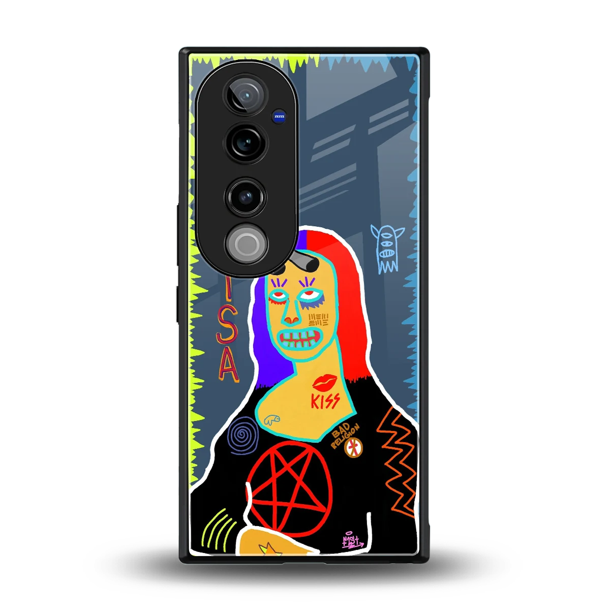 Rebel Lisa back phone cover | glass case for vivo v40 pro