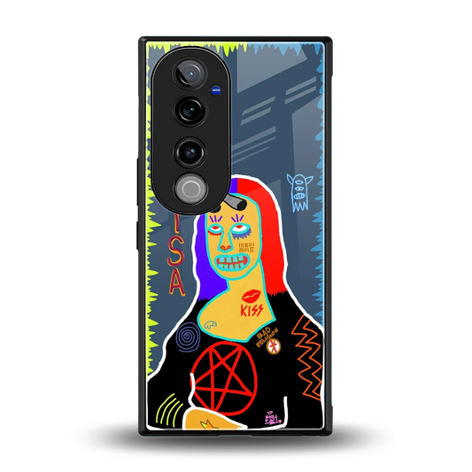 Rebel Lisa back phone cover | glass case for vivo v40 pro