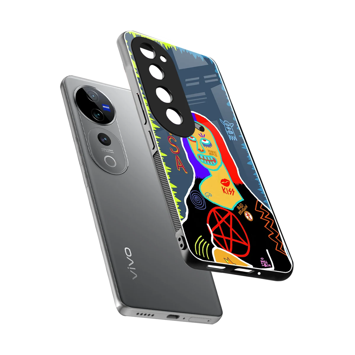 Rebel Lisa sleek vivo v40 pro cover with tempered glass back and TPU edges