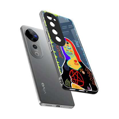 Rebel Lisa sleek vivo v40 pro cover with tempered glass back and TPU edges