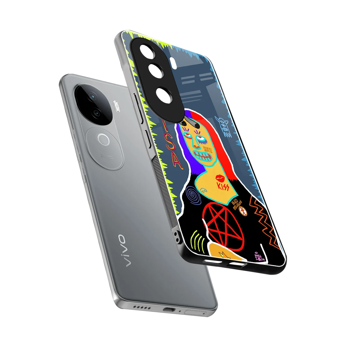 Rebel Lisa sleek vivo v40e cover with tempered glass back and TPU edges