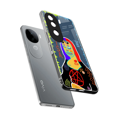 Rebel Lisa sleek vivo v40e cover with tempered glass back and TPU edges