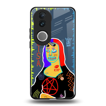 Rebel Lisa back phone cover | glass case for vivo v50