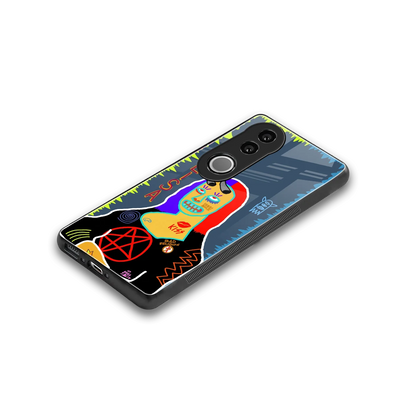Rebel Lisa stylish phone case for vivo v50 | glossy glass and slim fit