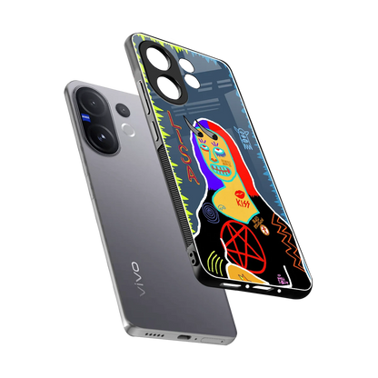 Rebel Lisa sleek vivo v60 cover with tempered glass back and TPU edges