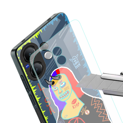 Rebel Lisa stylish phone case for vivo v60 | glossy glass and slim fit