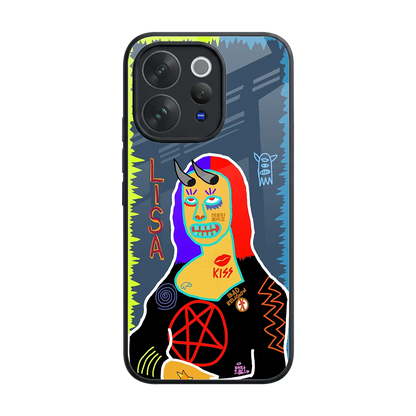 Rebel Lisa back phone cover | glass case for vivo v70