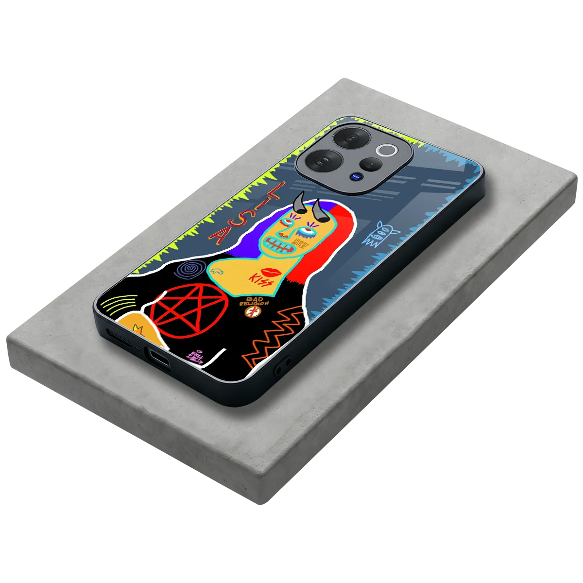 Rebel Lisa stylish phone case for vivo v70 | glossy glass and slim fit