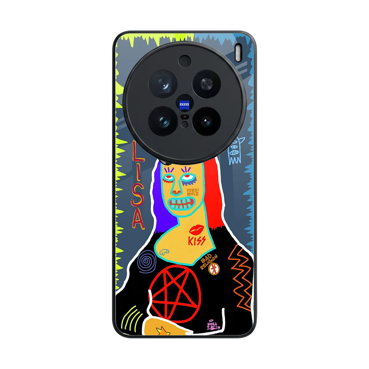 Rebel Lisa back phone cover | glass case for vivo x200 pro