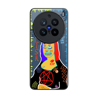Rebel Lisa back phone cover | glass case for vivo x200 pro