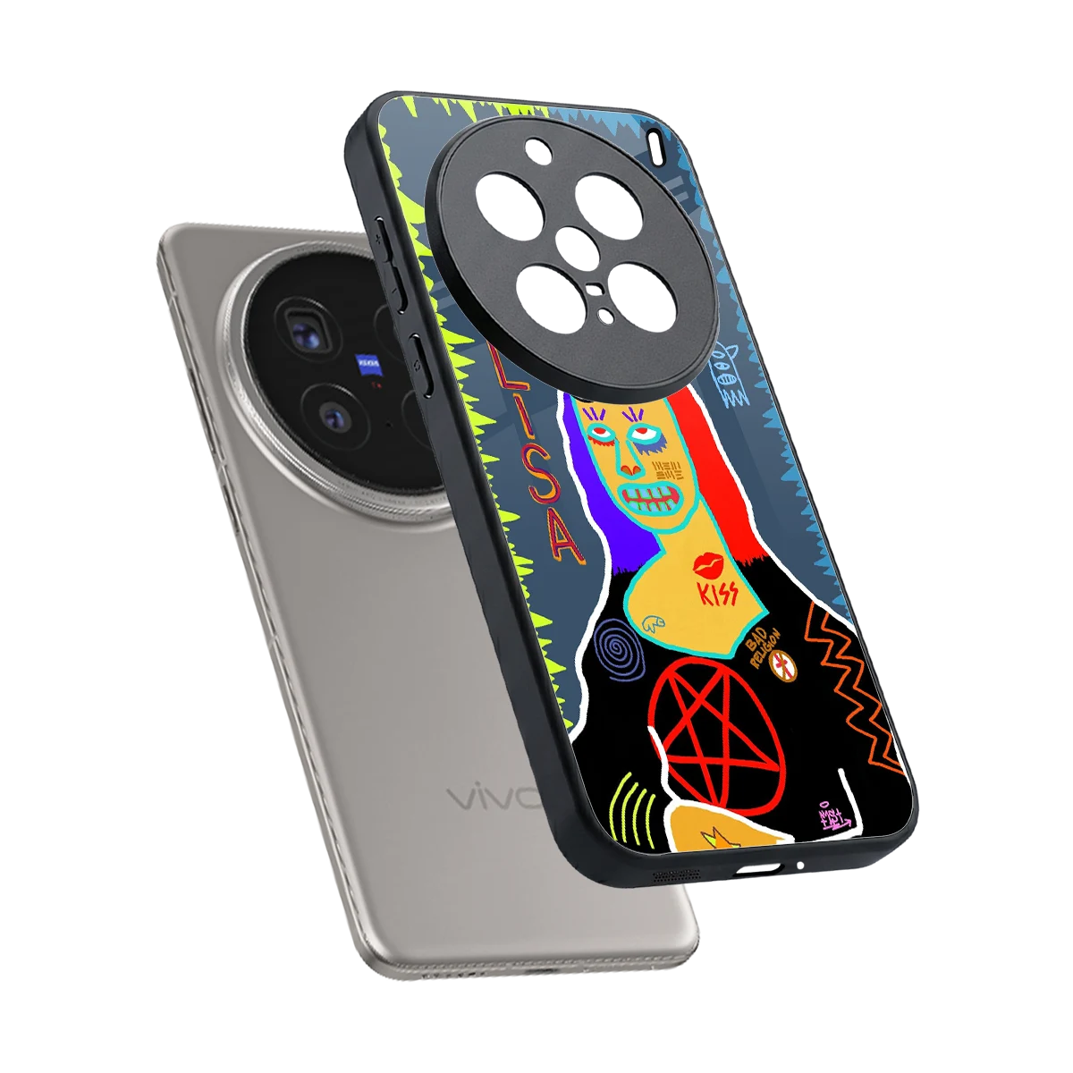 Rebel Lisa sleek vivo x200 pro cover with tempered glass back and TPU edges
