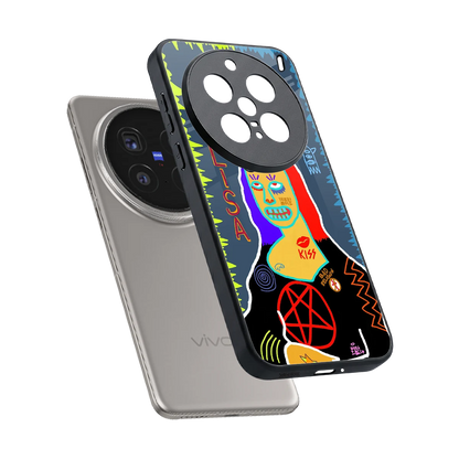 Rebel Lisa sleek vivo x200 pro cover with tempered glass back and TPU edges