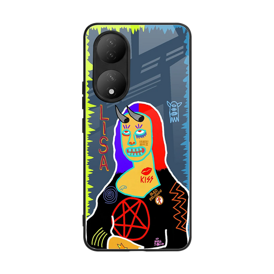 Rebel Lisa back phone cover | glass case for Vivo-y100