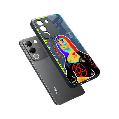 Rebel Lisa sleek vivo y200 5g cover with tempered glass back and TPU edges