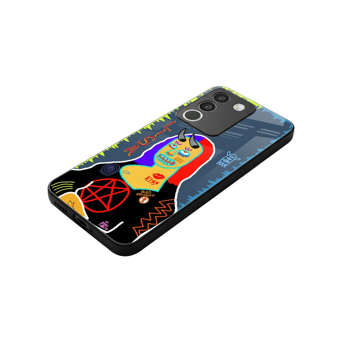 Rebel Lisa stylish phone case for vivo y200 5g | glossy glass and slim fit