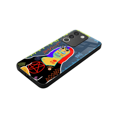 Rebel Lisa stylish phone case for vivo y200 5g | glossy glass and slim fit