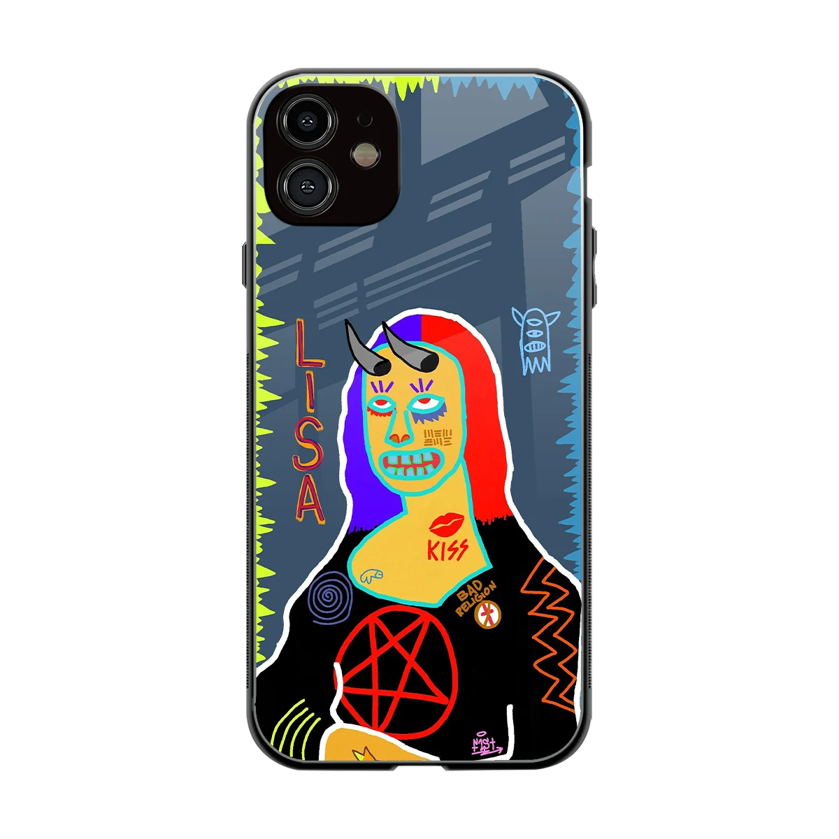 Rebel Lisa back phone cover | glass case for iphone 12