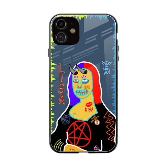 Rebel Lisa back phone cover | glass case for iphone 11