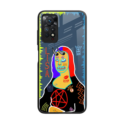 Rebel Lisa back phone cover | glass case for redmi note 11 pro
