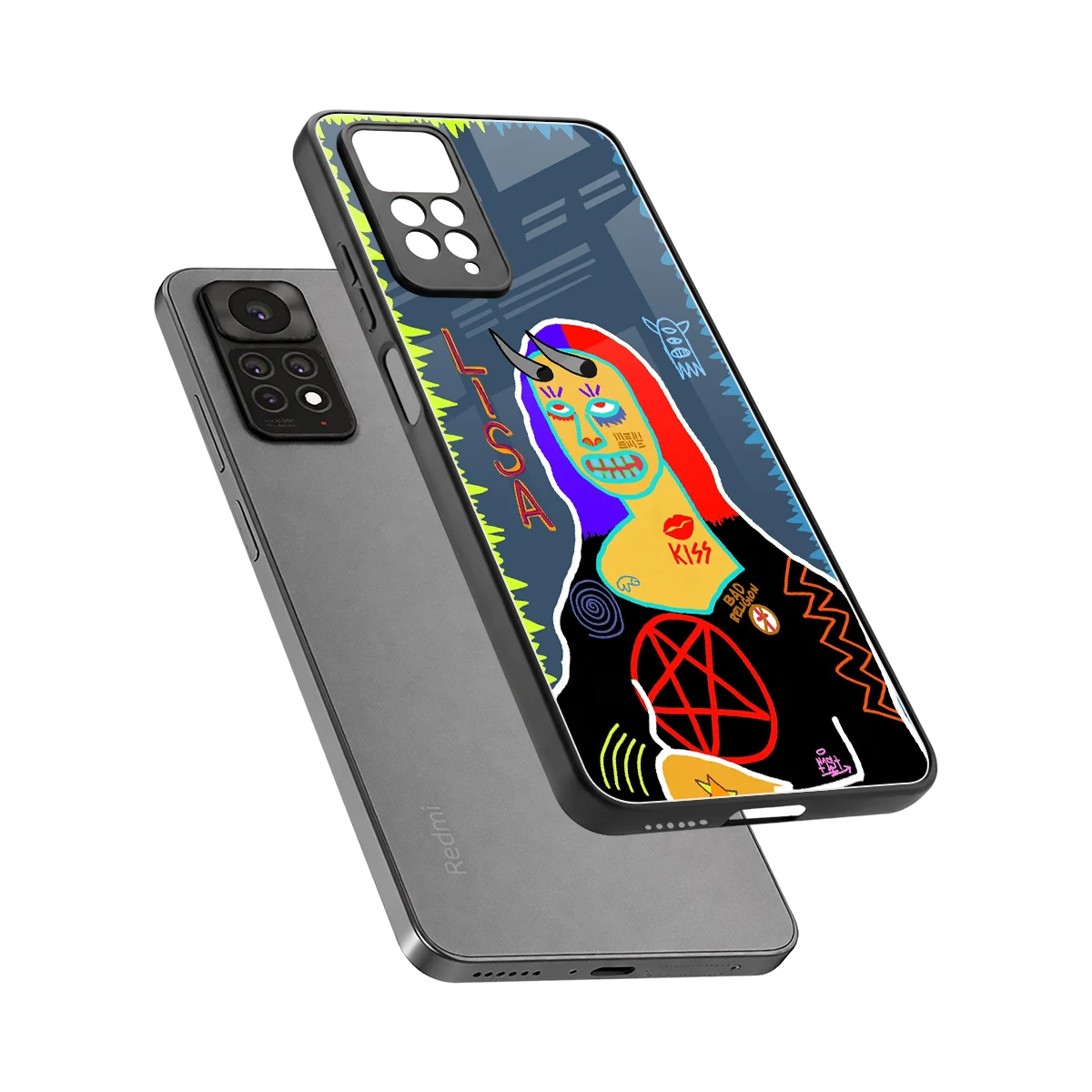 Rebel Lisa sleek redmi note 11 pro cover with tempered glass back and TPU edges