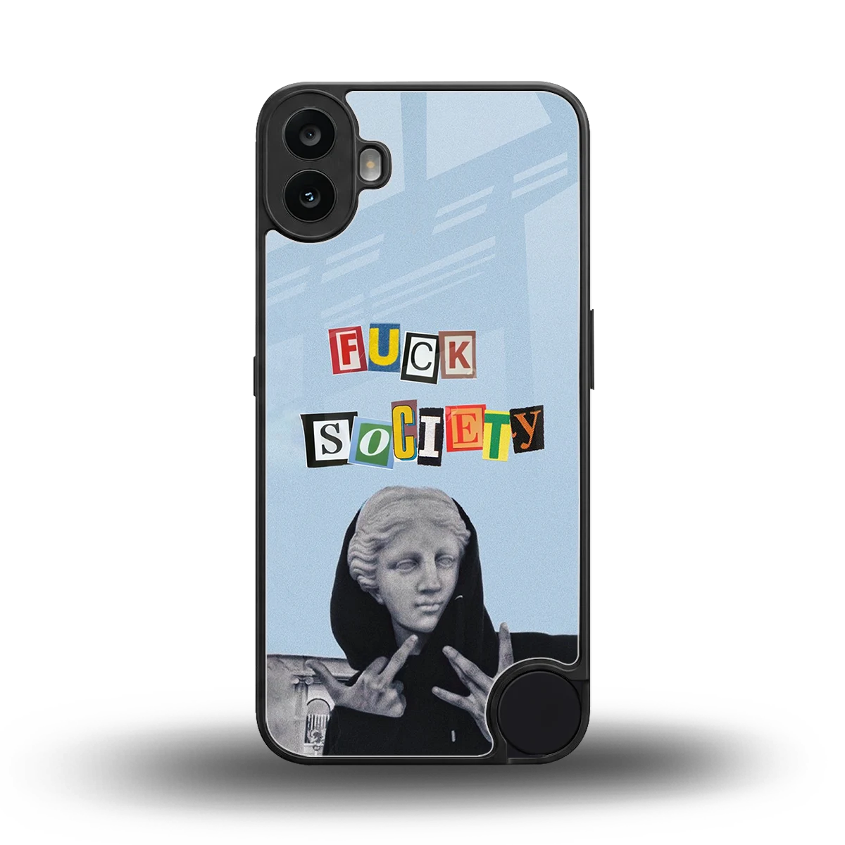 Rebel Mind back phone cover | glass case for cmf nothing phone 1