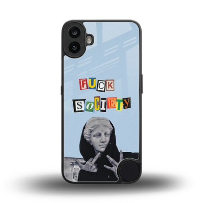 Rebel Mind back phone cover | glass case for cmf nothing phone 1
