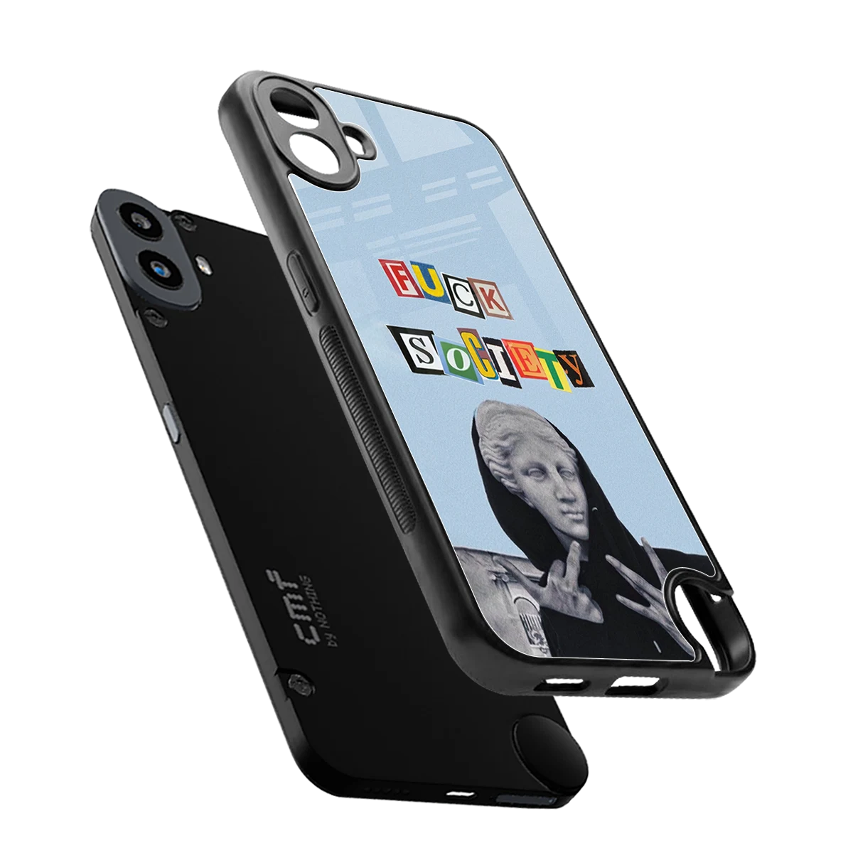 Rebel Mind sleek cmf nothing phone 1 cover with tempered glass back and TPU edges