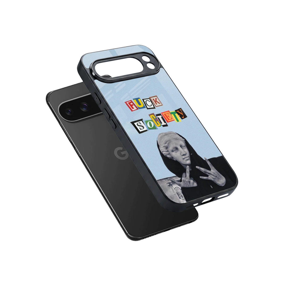 Rebel Mind sleek google pixel 10 pro xl cover with tempered glass back and TPU edges