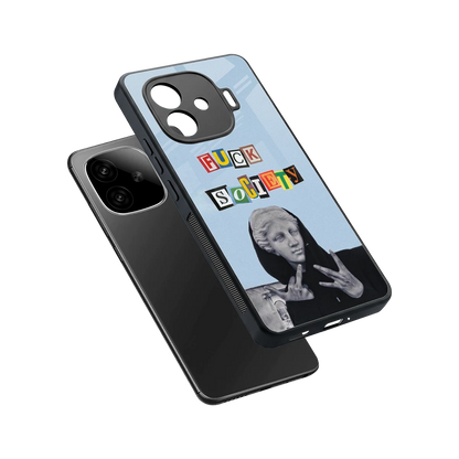 Rebel Mind sleek iqoo neo 10r 5g cover with tempered glass back and TPU edges