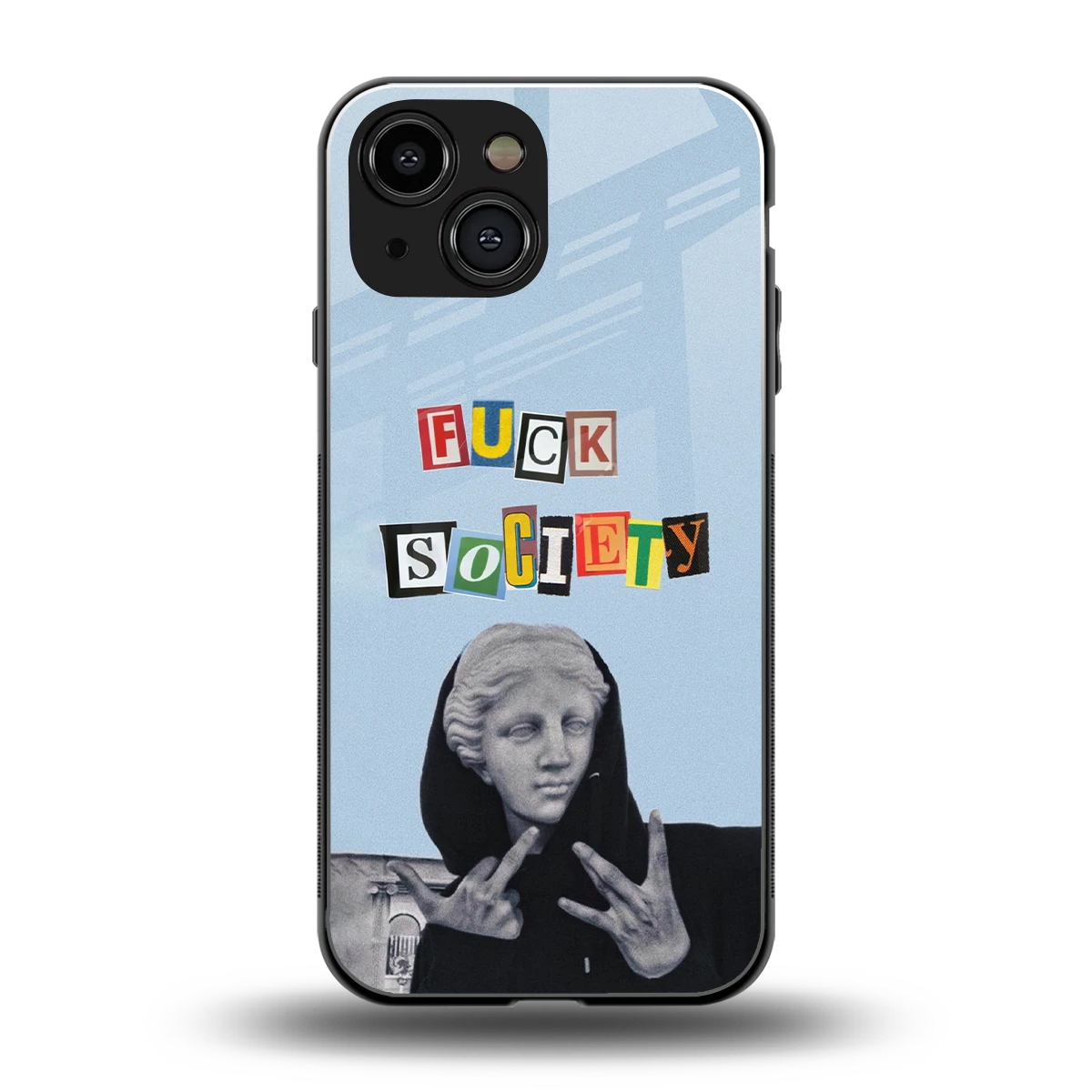 Rebel Mind back phone cover | glass case for iphone 13 mini